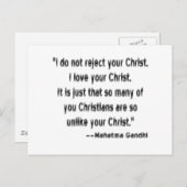 Gandhi over christenen briefkaart (Voorkant / Achterkant)