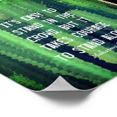 Gandhi over de moed van motivatie cactus poster (Hoek)