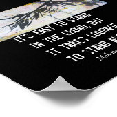 Gandhi over moedige motivatie natuur poster (Hoek)