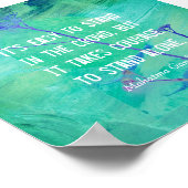 Gandhi over moedige motivatie natuur poster (Hoek)