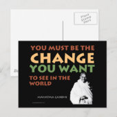 Gandhi Post Kaart (Voorkant / Achterkant)
