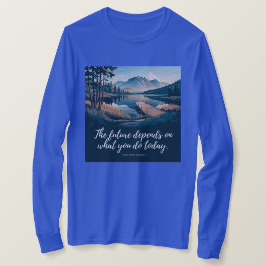 Gandhi Productivity Quote T-shirt (Design voorkant)