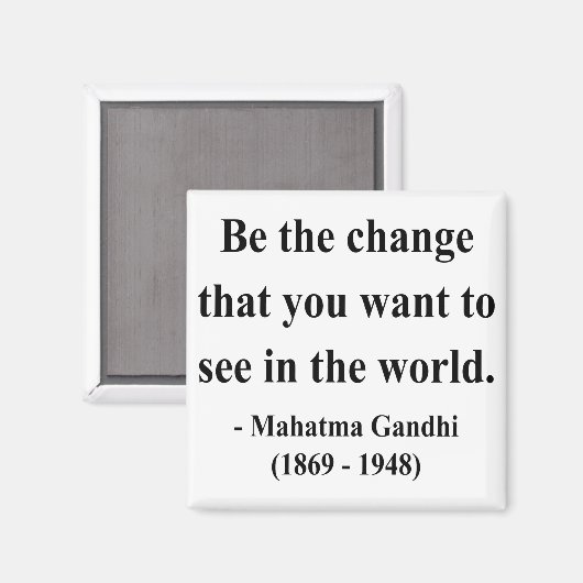 Gandhi Quote 1a Magneet (Voorkant / Achterkant)