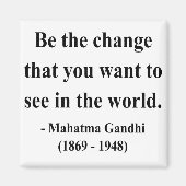 Gandhi Quote 1a Magneet (Voorkant)