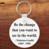 Gandhi Quote 1a Sleutelhanger (Voorkant)