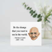 Gandhi Quote 1b Briefkaart (Staand voorkant)