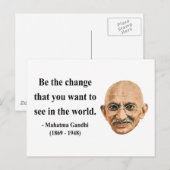 Gandhi Quote 1b Briefkaart (Voorkant / Achterkant)