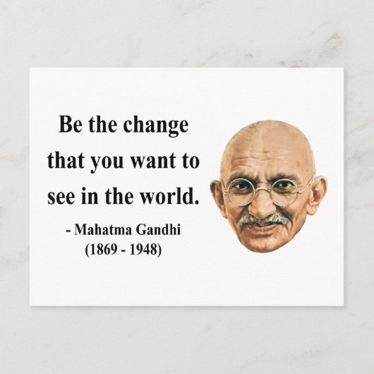 Gandhi Quote 1b Briefkaart (Voorkant)