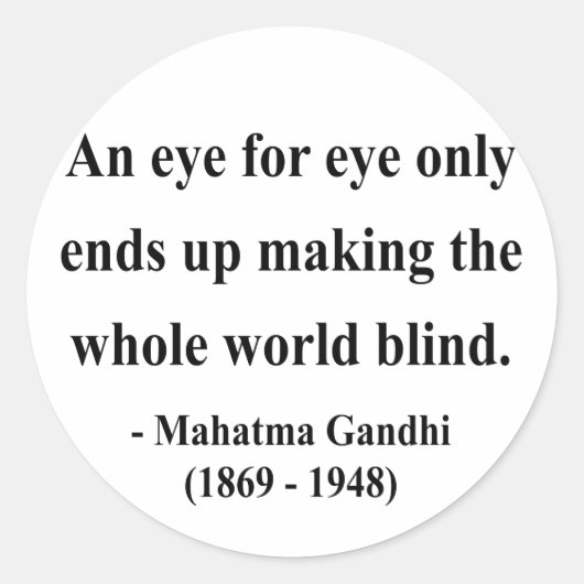 Gandhi Quote 3a Ronde Sticker (Voorkant)
