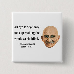 Gandhi Quote 3b Vierkante Button 5,1 Cm