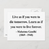 Gandhi Quote 4a Briefkaart (Voorkant / Achterkant)