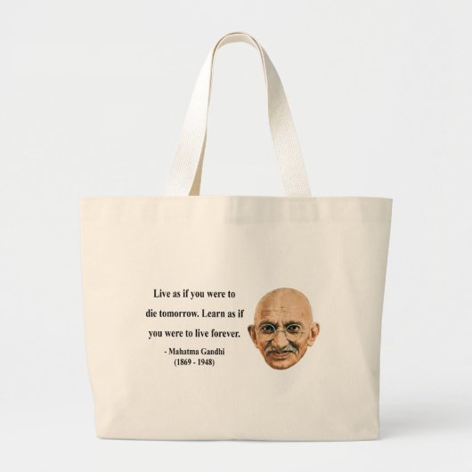 Gandhi Quote 4b Grote Tote Bag (Voorkant)
