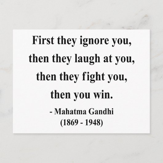 Gandhi Quote 5a Briefkaart (Voorkant)