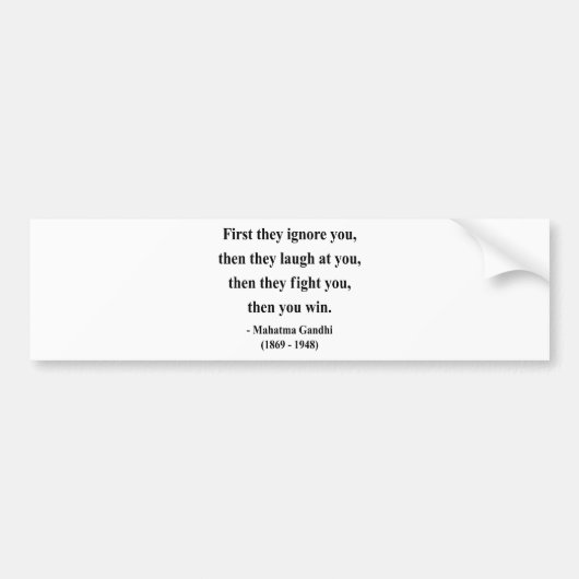 Gandhi Quote 5a Bumpersticker (Voorkant)