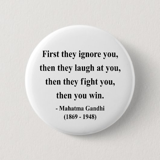 Gandhi Quote 5a Ronde Button 5,7 Cm (Voorkant)