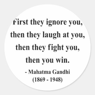 Gandhi Quote 5a Ronde Sticker