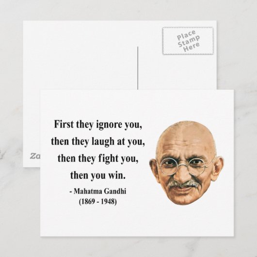 Gandhi Quote 5b Briefkaart (Voorkant / Achterkant)
