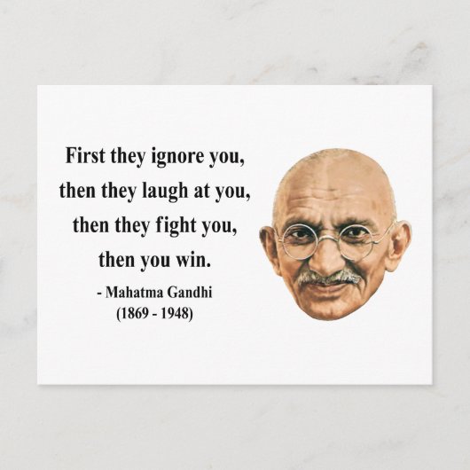 Gandhi Quote 5b Briefkaart (Voorkant)