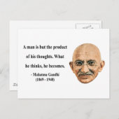 Gandhi Quote 8b Briefkaart (Voorkant / Achterkant)