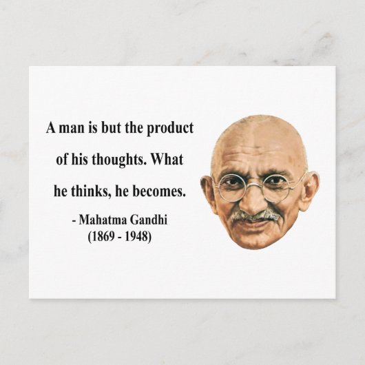 Gandhi Quote 8b Briefkaart (Voorkant)