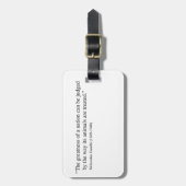 Gandhi Quote Bagagelabel (Voorkant verticaal)