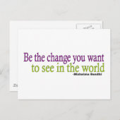 Gandhi Quote Briefkaart (Voorkant / Achterkant)