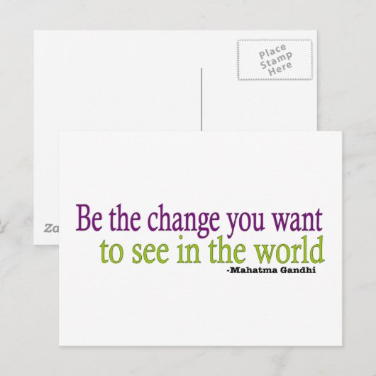 Gandhi Quote Briefkaart (Voorkant / Achterkant)