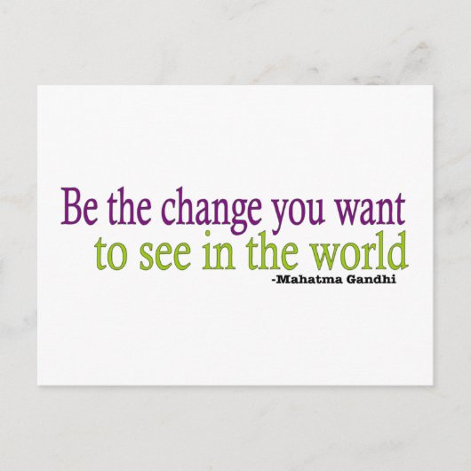 Gandhi Quote Briefkaart (Voorkant)