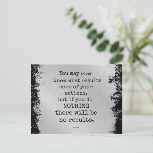 Gandhi Quote Briefkaart (Staand voorkant)