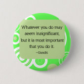 Gandhi Quote Button (Voorkant)