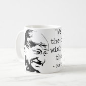 Gandhi Quote Coffee Mok (Voorkant links)