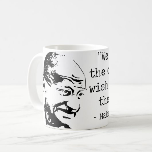 Gandhi Quote Coffee Mok (Voorkant links)