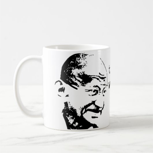 Gandhi Quote Coffee Mok (Links)