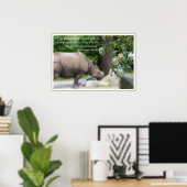 Gandhi Quote, de dieren goed behandelen Poster (Thuiskantoor)