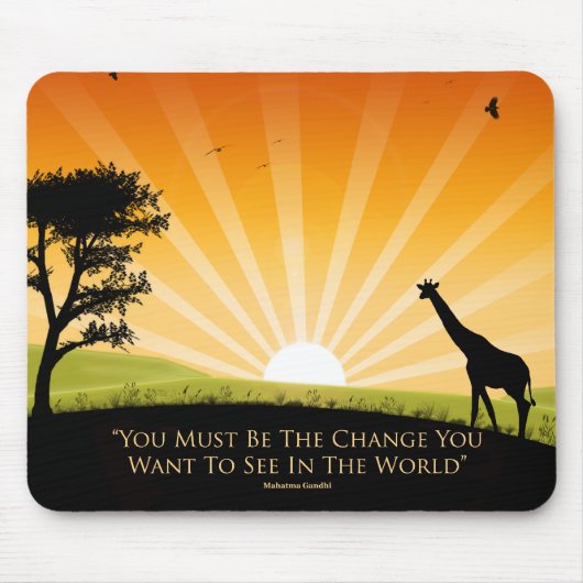 Gandhi Quote - Gepersonaliseerd Muismat (Voorkant)
