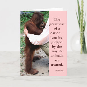 Gandhi Quote Greatness of a Nation Kaart