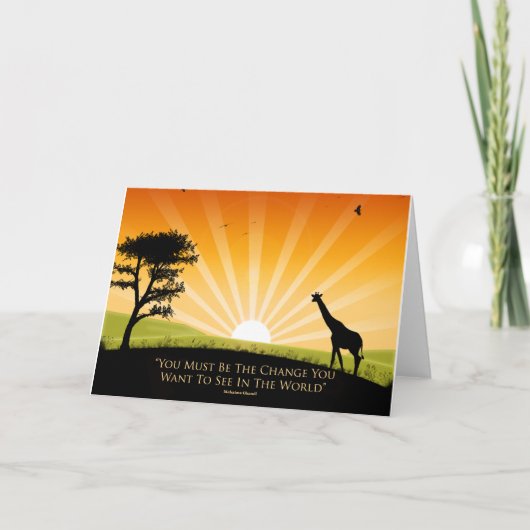 Gandhi Quote Kaart (Voorkant)