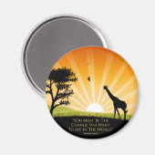 Gandhi Quote Magneet (Voorkant / Achterkant)