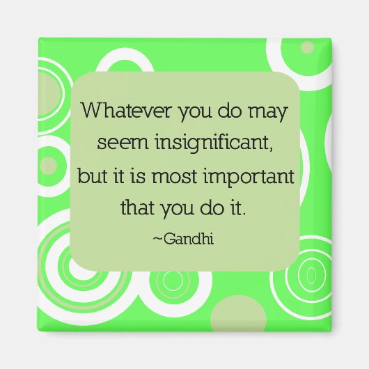 Gandhi Quote Magnet (Voorkant)