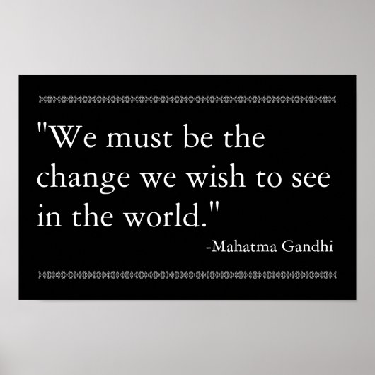 Gandhi Quote Poster (Voorkant)