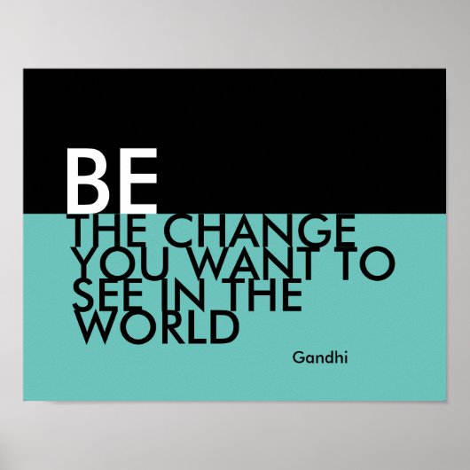 Gandhi quote poster is de nieuwe gedurfde moderne (Voorkant)