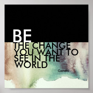 Gandhi quote poster is de stijl van de waterverf w