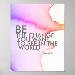 Gandhi quote poster is de stijl van de waterverf w