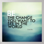 Gandhi quote poster is de stijl van de waterverf w (Voorkant)
