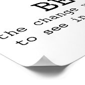 Gandhi quote poster is de verandering zwart-wit (Hoek)