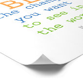 Gandhi quote poster is het veranderingsvlinderontw (Hoek)