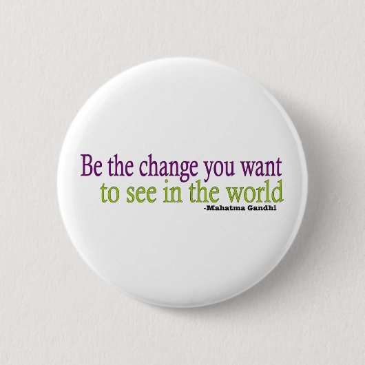 Gandhi Quote Ronde Button 5,7 Cm (Voorkant)