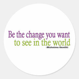 Gandhi Quote Ronde Sticker