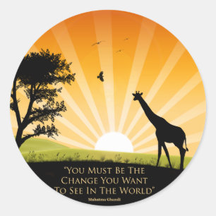 Gandhi Quote Ronde Sticker