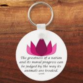Gandhi Quote Sleutelhanger (Voorkant)